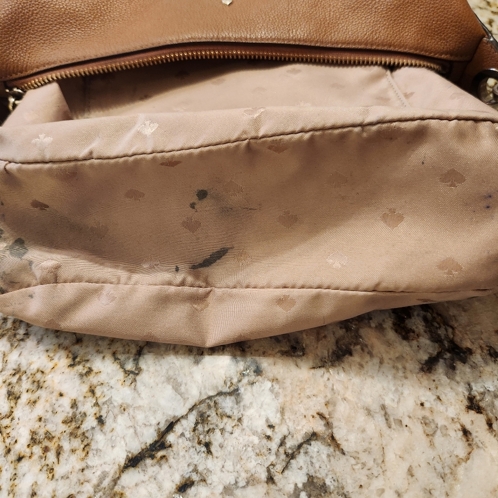 Kate Spade Purse, Camel, Tan Pebbled Leather Shoulder Bag. EUC Warm Gingerbread - Picture 14 of 16
